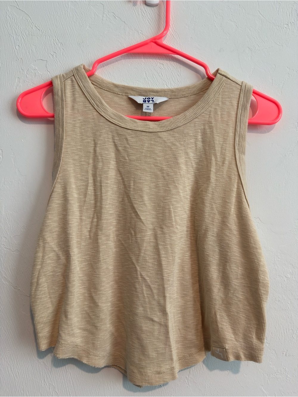 JOYLAB Women's Ribbed Knit Tank Top Sz M